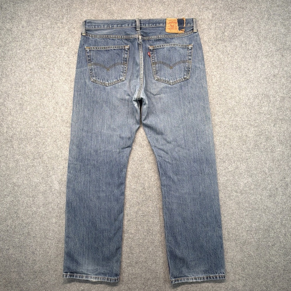 Levi's 501 Jeans Mens 36x30 Blue Denim Straight Leg‎ Button Fly Made In Mexico